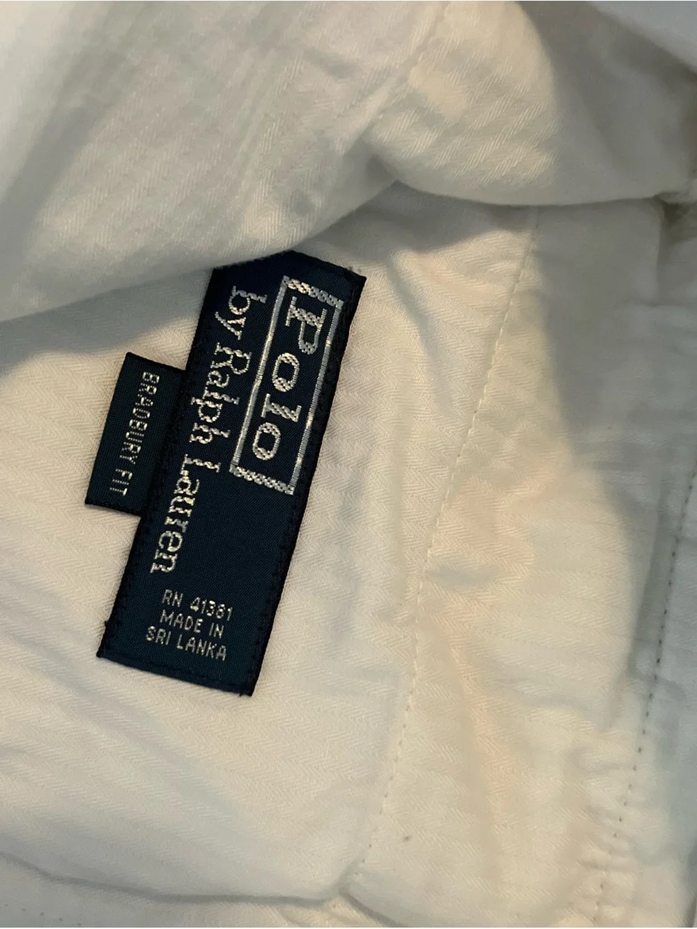 Vintage Polo by Ralph Lauren Cream Flat-Front Linen Shorts sz 31